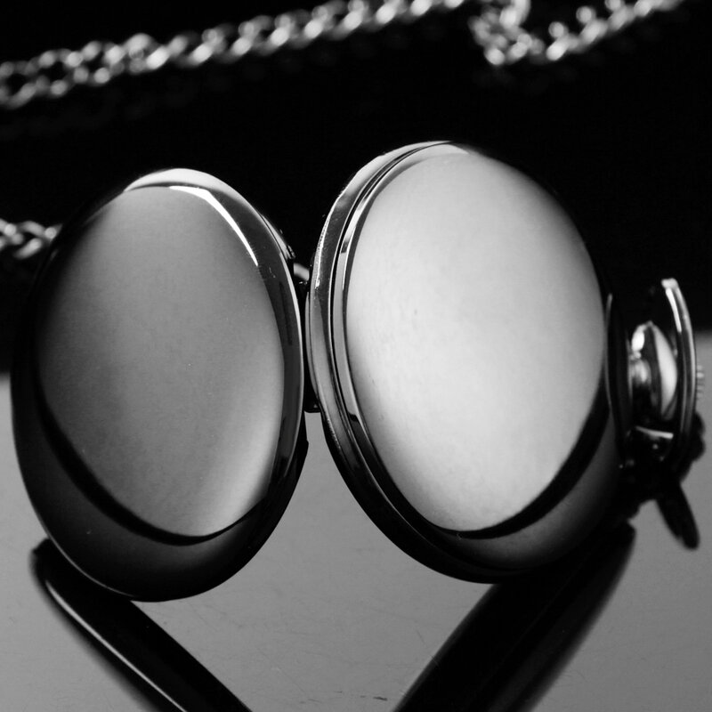 JOSmooth-Montre de poche à quartz en acier poli pour homme, Fob, pendentif, cadeaux, mode classique, 37cm