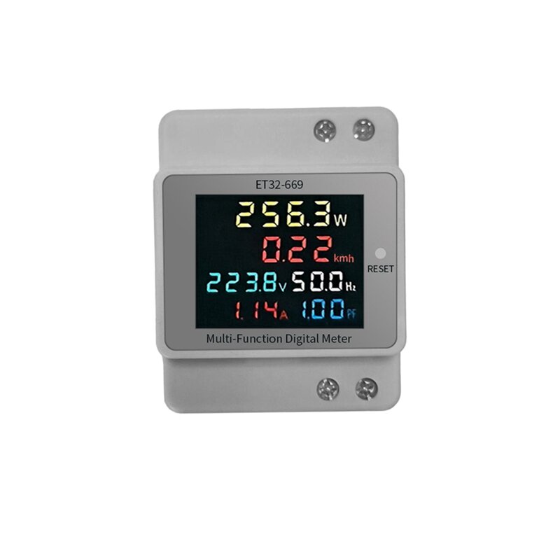 Misuratore di elettricità intelligente misuratore di fattore di frequenza di corrente di tensione 220V misuratori di tipo su rotaia