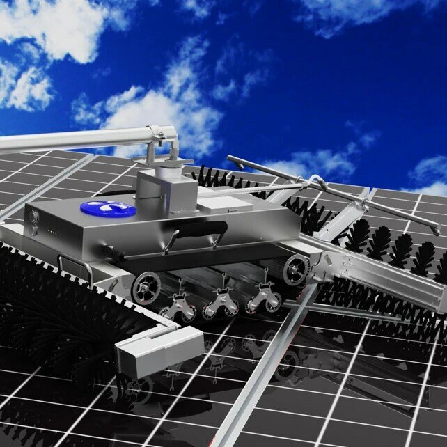 Ferramenta de limpeza fotovoltaica preço automático rotativo robótico auto painel solar escova de limpeza do painel solar robô limpo