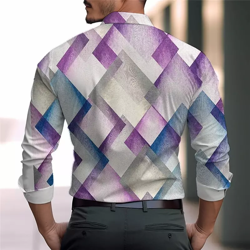 남성용 캐주얼 패션 셔츠 탑, 야외 스트리트 뉴 스타일, 인기 있는 HD 패턴, 남성용 플러스 사이즈 2024