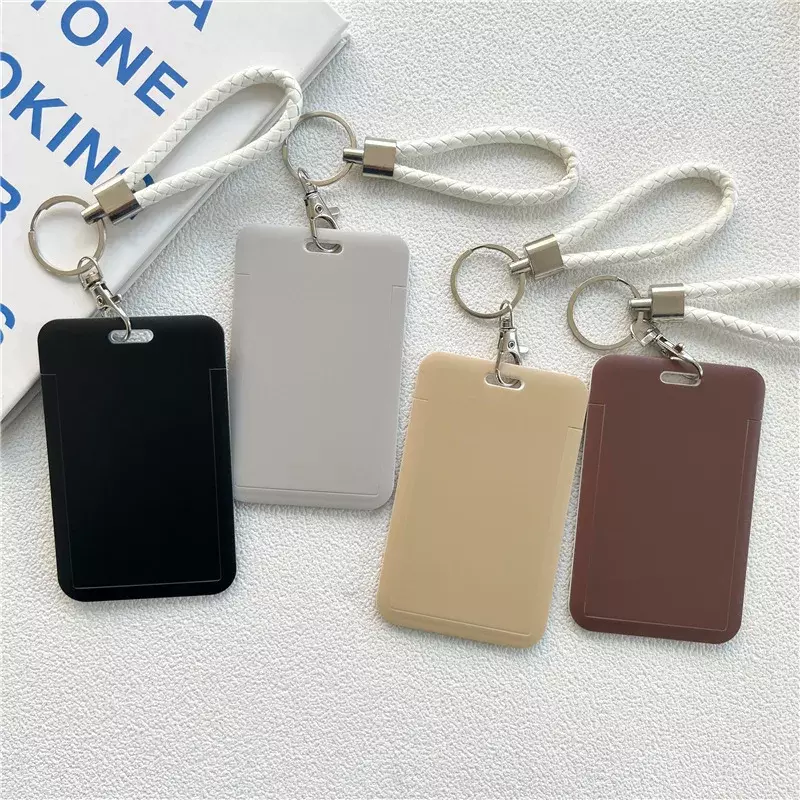غطاء واقٍ لبطاقة هوية حافلة الطالب ، حلقة مفاتيح للوصول إلى المدرسة ، مجموعة حقيبة حامل بطاقة الائتمان ، سلسلة مفاتيح بلون واحد