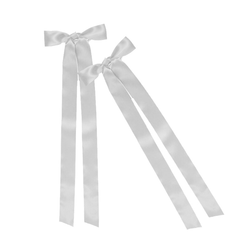 2pcs Ribbon Layered Bowknot Hair Clip Teens Elegant Hairpin Braids Hair Clip