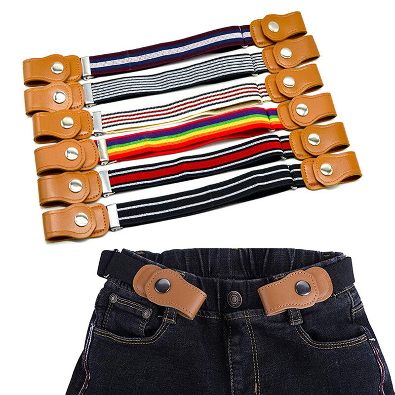 Cinturón elástico sin hebilla para niños pequeños, cinturón ajustable para niños y niñas, novedad de 2022