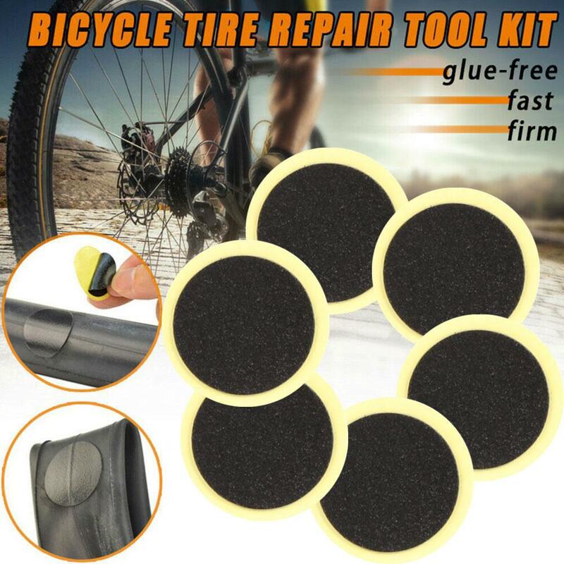 Parche para neumático de equipo de ciclismo, herramienta de reparación de neumáticos portátil y rápida, sin adhesivo, para bicicletas