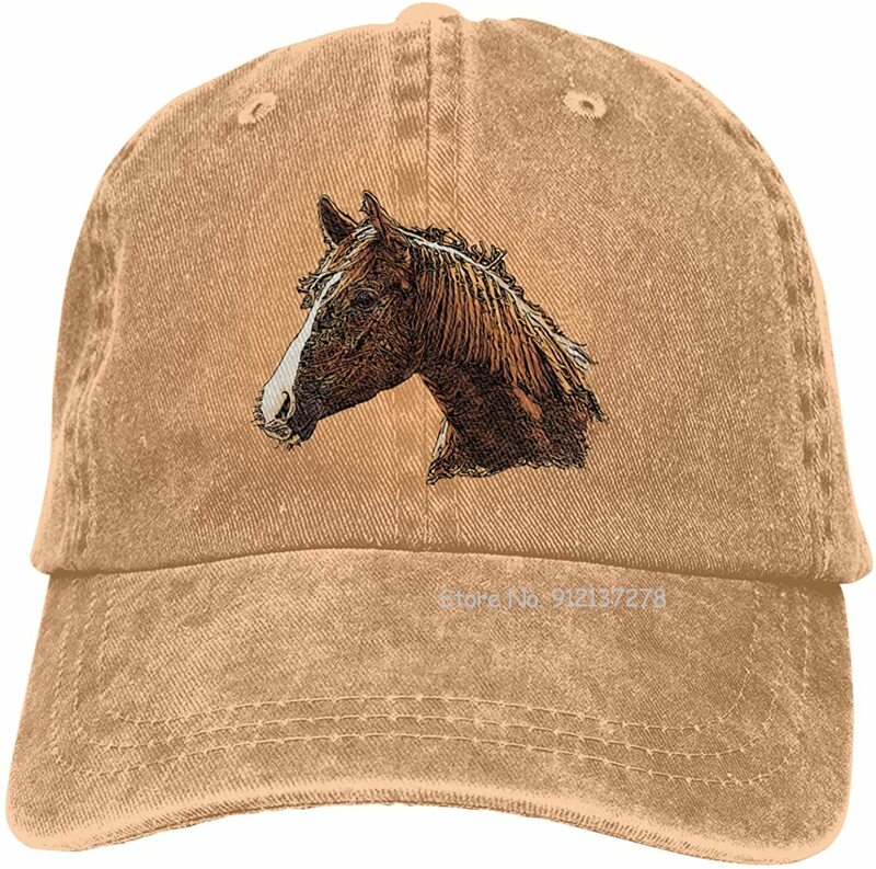 Horse Head Men Women Baseball Cap Classic Washable Retro Dad Hat Unisex Washed Cotton Snapback Adjustable Caps Trucker Hats
