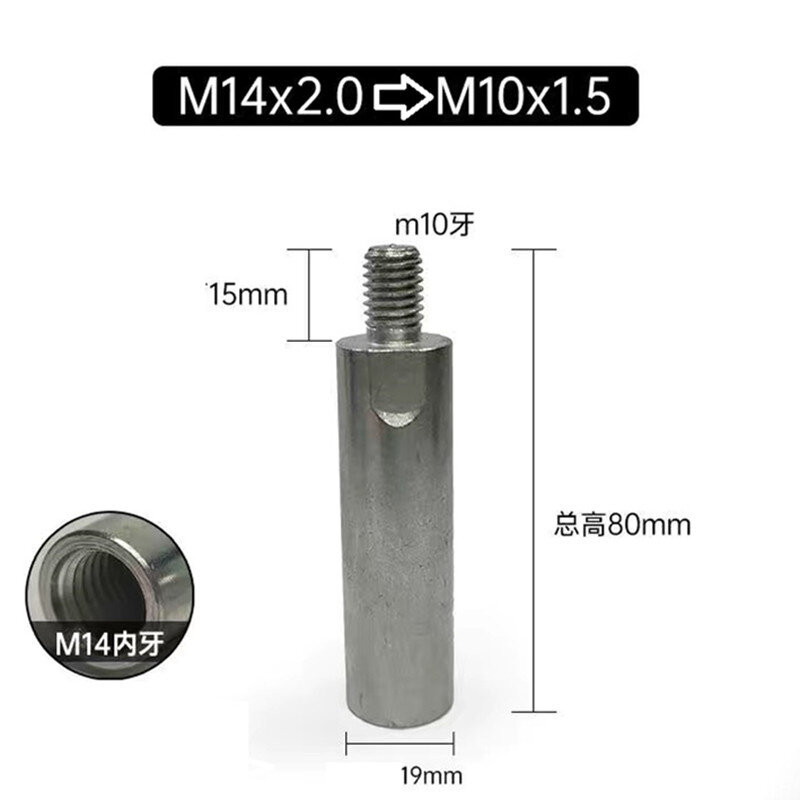 M10 M14 어댑터 앵글 그라인더 폴리셔 인터페이스 커넥터 스레드 컨버터 나사, 1 PC 연결 로드 너트 슬롯