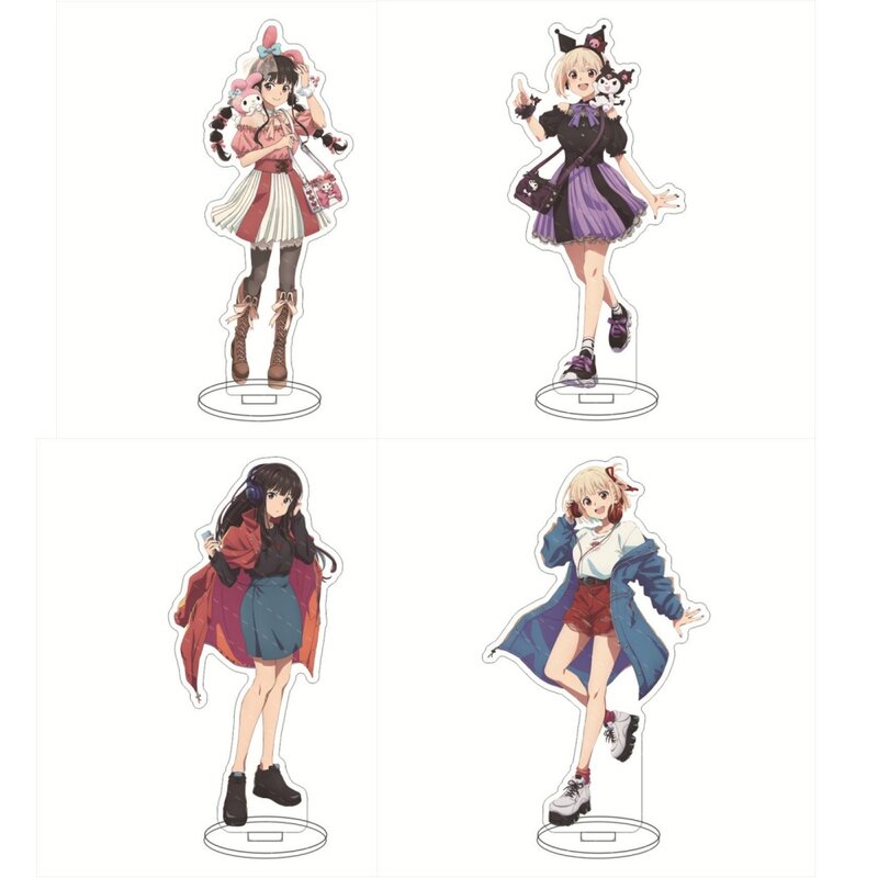 Hot Anime Lycoris Recoil Q Edition Character Model Cosplay Acrylic Stands Plate Desk Decor Standing Series Gifts