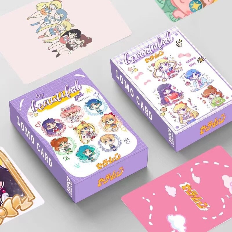 Japanese Sailor Moon Lomo Cards, Coleção Anime Fan Game, Jogos de Cartas com Caixa Postal, Message Photo, Toy Gift, 1 Pacote, 30Pcs