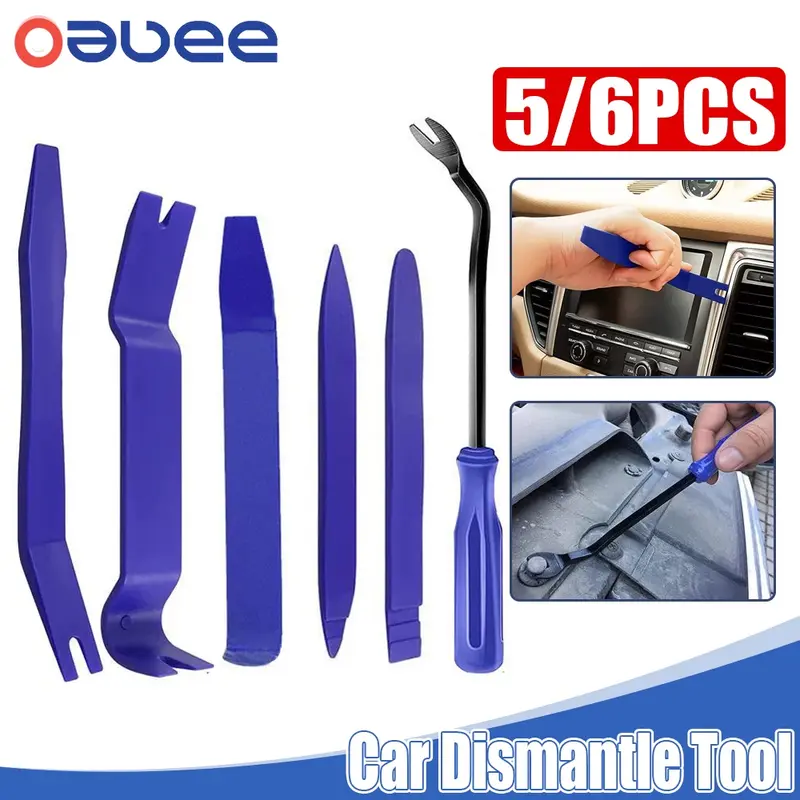 Набор инструментов для демонтажа автомобиля, пластиковый инструмент для снятия и ремонта панелей и приборов магнитолы