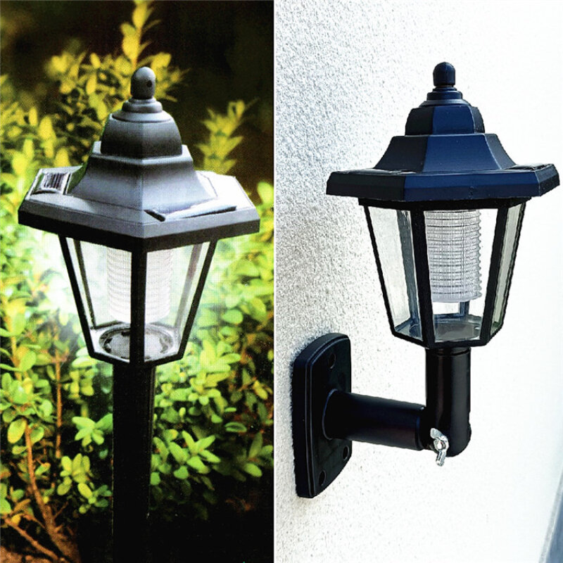レトロな屋外LEDランタン,六角形の照明,壁取り付け用燭台,庭の装飾,スポットライト
