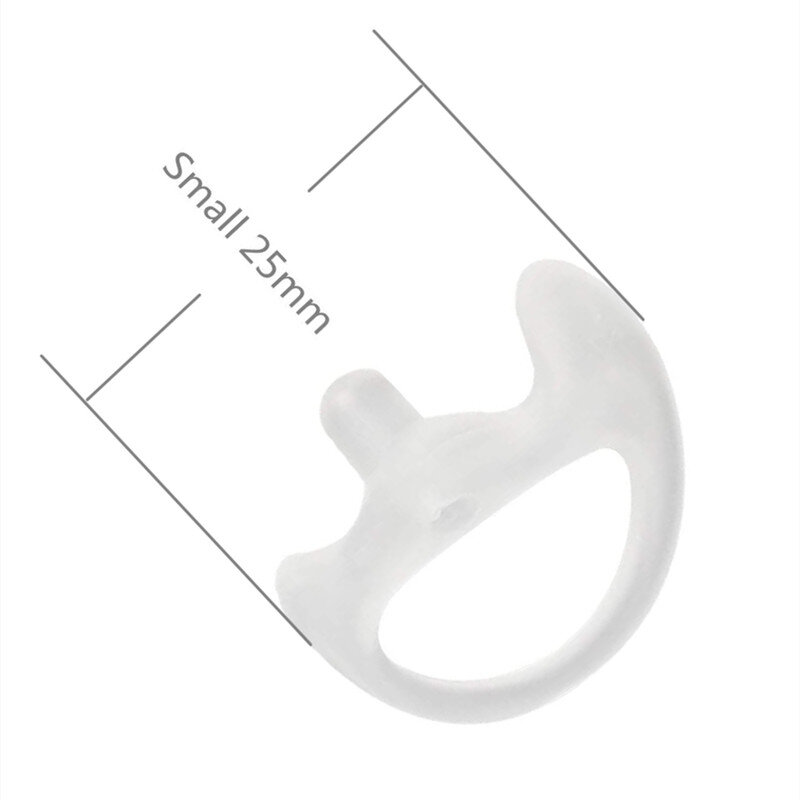 Сменная Мягкая силиконовая матовая Форма для ушей для Motorola Kenwood Baofeng, Акустическая трубка, гарнитура для наушников (2 пары, маленький S)