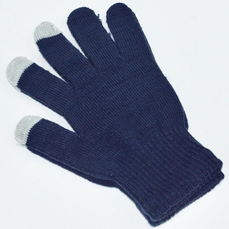 Sarung tangan layar sentuh, 1 pasang sarung tangan pria wanita, musim dingin, sarung tangan sentuh lembut, sarung tangan rajut, warna Solid hangat, perlengkapan rumah