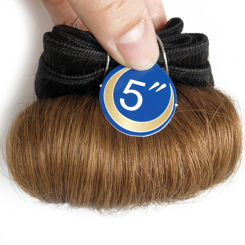 Bundel rambut keriting Indian ekstensi rambut manusia keriting goyang untuk wanita 4 bundel rambut pirang T1B 30 27 99J