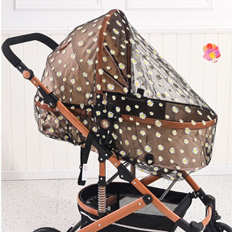 Oddychająca gaza dla niemowląt akcesoria do wózka dziecięcego moskitiera dodatek do wózka dziecięcego siatka na wózki przeciwsłoneczne moskitiera
