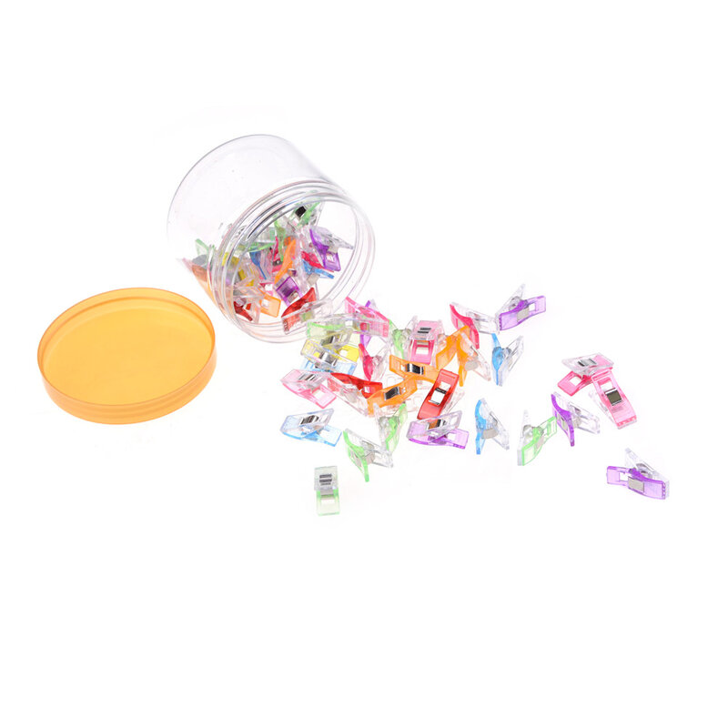 50Pcs/Bottle Colourful Wonder Clips Quilters Clips Sewing Clip Quilting Supplies