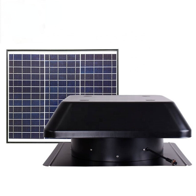 Pronto para enviar 30w 14 Polegada forma quadrada split tipo solar sótão telhado exaustão ventilador eco ferramenta de ventilação calor extrator ventilador ventilação ar