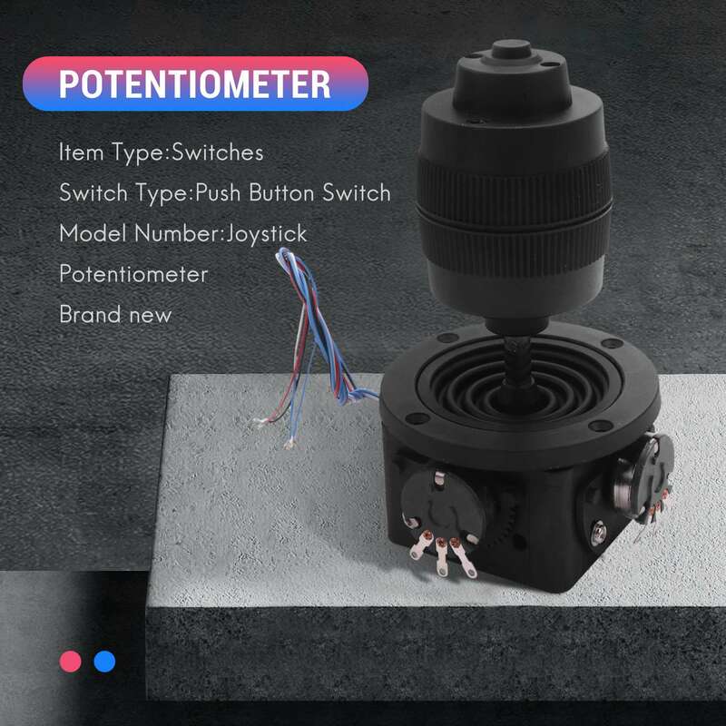 Tombol potensiometer Joystick 4 sumbu elektronik untuk JH-D400B-M4 kontroler 4D 10K dengan kabel untuk industri