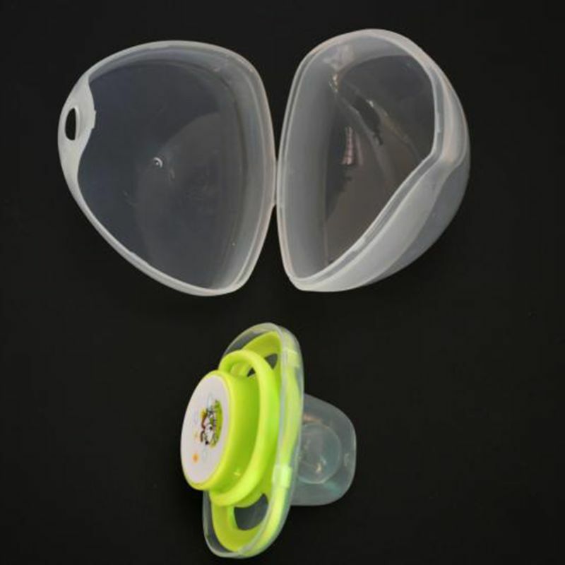 ベビーダミーおしゃぶりケース用 BPAフリー乳首シールドコンテナホルダー透明安全幼児おしゃぶりポッド収納ボックス