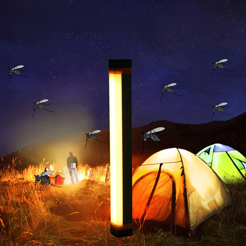 キャンプ用のポータブルLED懐中電灯,USB充電式,磁気作業灯,テント,メンテナンス照明
