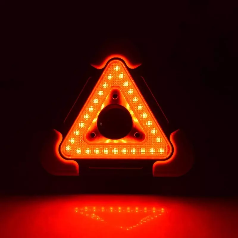 Car Triangle Warning Light Portable Reflective Battery Powered Emergency Traffic Sign Recognition Barricade Breakdown Alarm Lamp