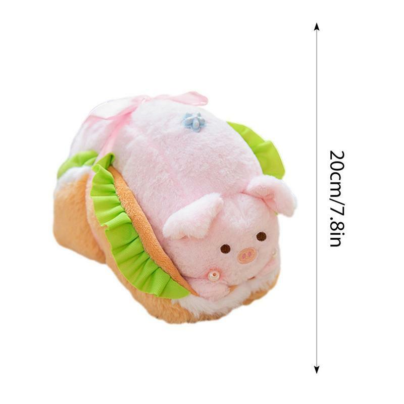 Мягкое и мягкое плюшевое животное, свинья, плюшевый кролик с тортом, гамбургер, мягкая детская игрушка 7,8 дюйма для мальчиков и девочек