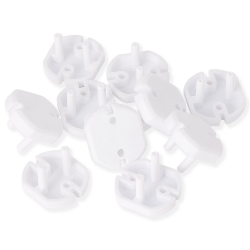 B2EB 10pcs Power Socket Outlet Plug Protective White Cover Anti Electric Baby Safety