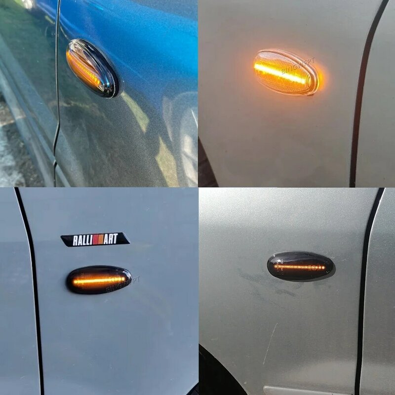 LED dinâmico Turn Signal para Mitsubishi Lancer, Side Marker Light, 1996, 1997, 1998, 1999, 2000, 2001, 2002, 2003, 2004-2007