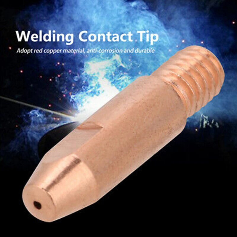 Cobre contato soldagem ferramentas para Binzel 24KD, estrutura simples soldagem tocha, 0.8mm, 1.0mm, 1.2mm, Metalworking, Brand New