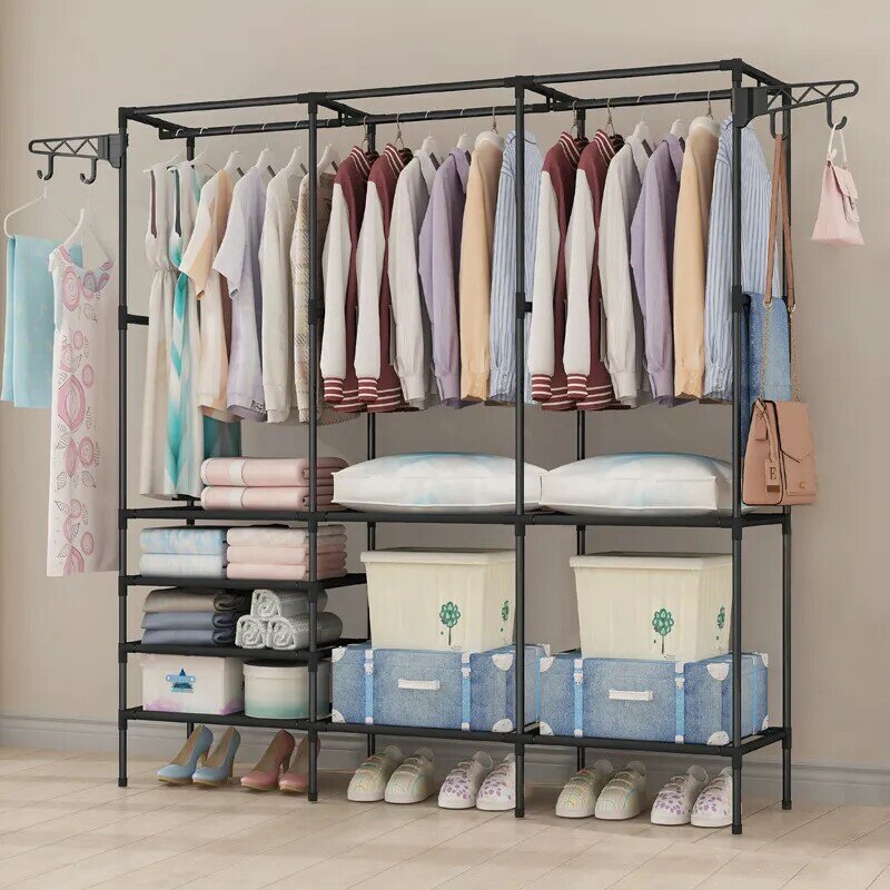 Haushalt einfache Montage Kleiderbügel Schlafzimmer Garderobe multifunktion ale Organizer Lager regal Wohn möbel