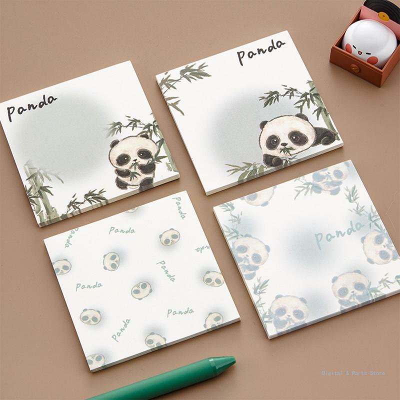 M17f popular panda postou notas pegajosas adesivo bloco notas papelaria escolar para crianças estudantes às aulas