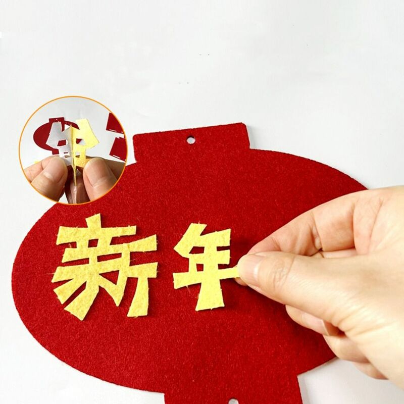 Kastanjebruine Chinese Stijl Decoratie Hanger Lay-Out Rekwisieten Diy Speelgoed Nieuw Jaar Educatief Speelgoed Ambachten Met Hangend Touw