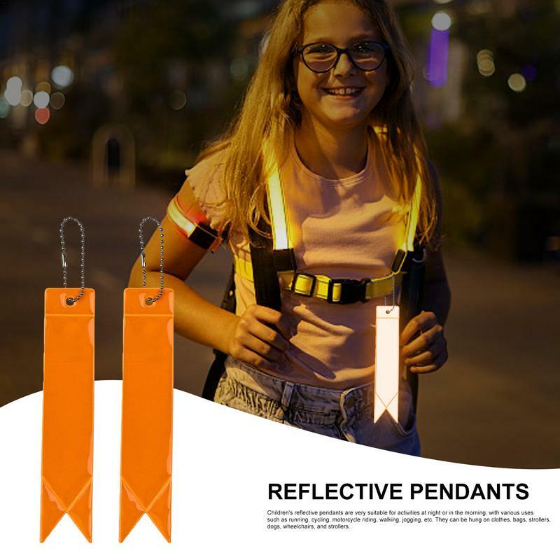 Refletor de mochila impermeável infantil, engrenagem reflexiva, altamente visível, caminhada noturna, equipamento de segurança, bolsa, 10pcs