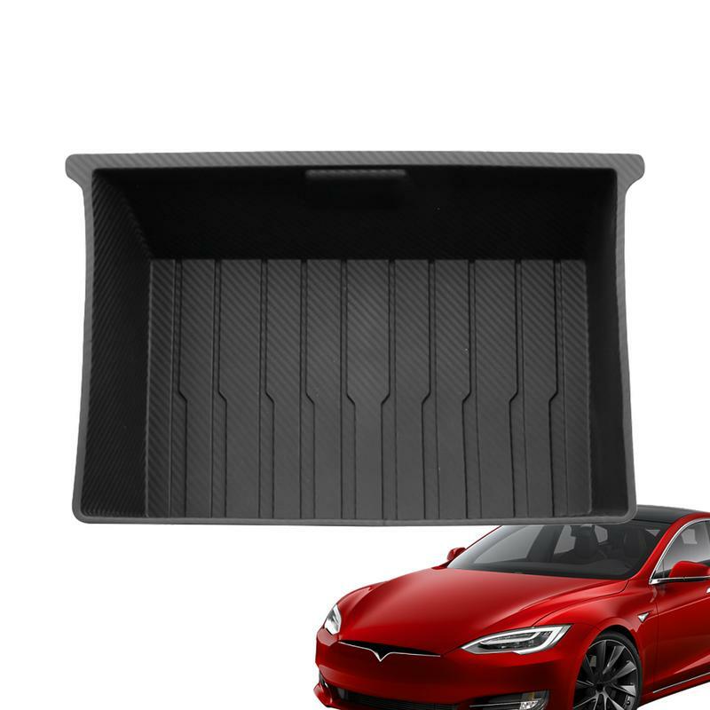 For Tesla Model Y Underseat Storage Bin Noise Reduction Underseat Bins Organizer Box Drawer-Type Interior Part For Space Saving