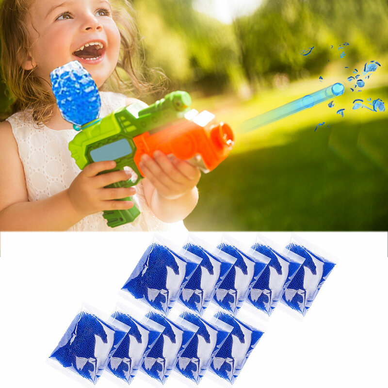 50000Pcs/100000 Stks/partij Blauw 7-8Mm Zacht Water Bommen Crystal Bullet Gel Bal Pistoltoy Accessoires Voor kinderen Outdoor