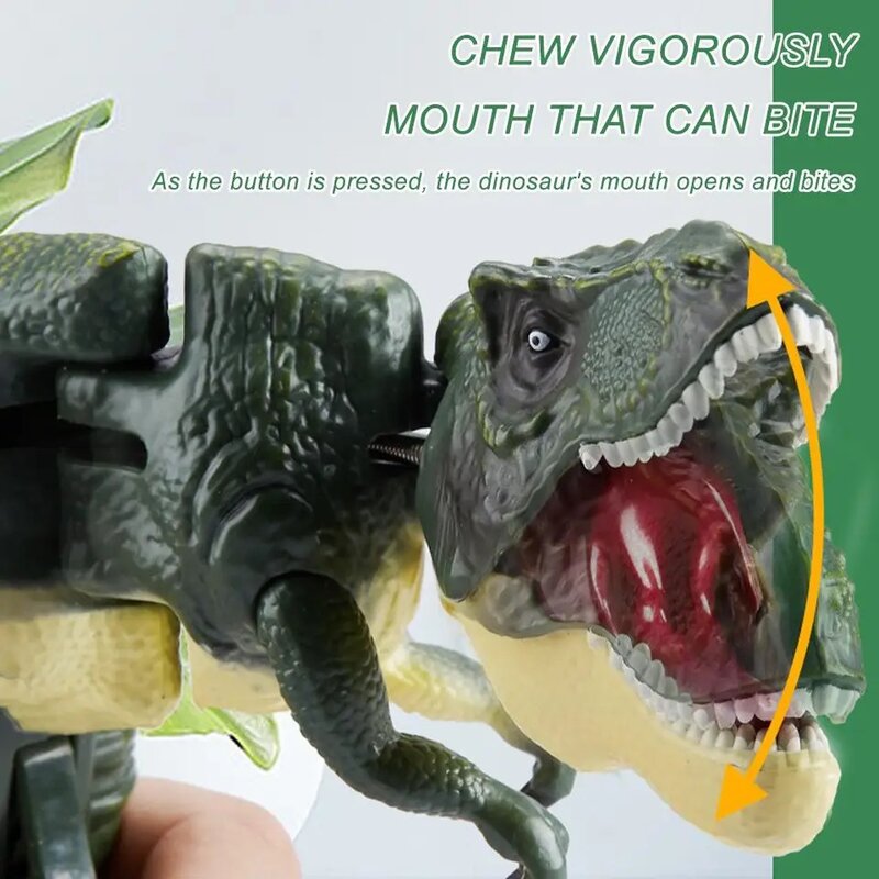 Modelo de dinosaurio de simulación de Mundo Jurásico para niños, juguete interactivo de mordedura novedoso, Tiranosaurio Rex oscilante, regalo para niños
