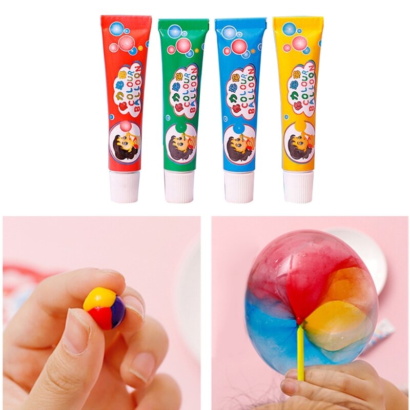 Safe Bubble Toy Blowing Colorful Bubble Balls Competition Random Color Plastic Colorful Balloons Bubble Blow