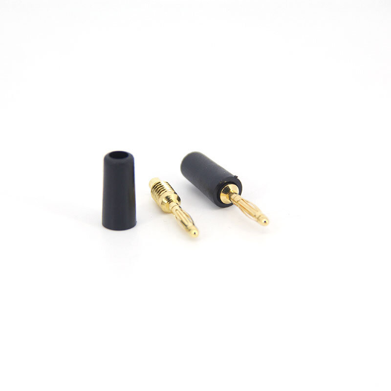 Gels audio mini haut-parleur, prise, cuivre pur plaqué or, connecteur soudé, assemblage, test expérimental, 2mm, 4 pièces