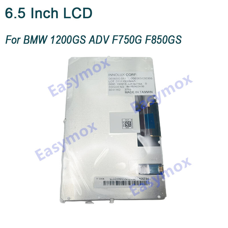 แผงหน้าปัดจอ LCD ขนาด6.5นิ้ว DE065IC-011สำหรับ BMW C400X GT F750GS F850GS F900R XR S1000RR XR แผงหน้าปัด R1250GS R1200GS