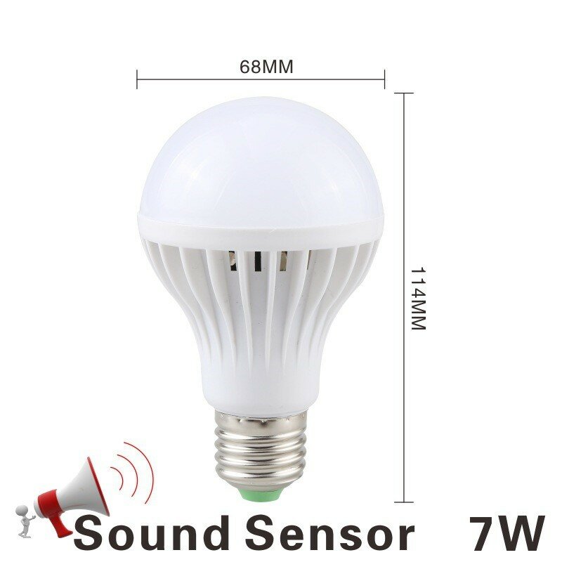 Lâmpada led 3w 5 7 9w sensor de atividade luz ac 220v 230v inteligente led pir infravermelho corpo humano som luz sensor