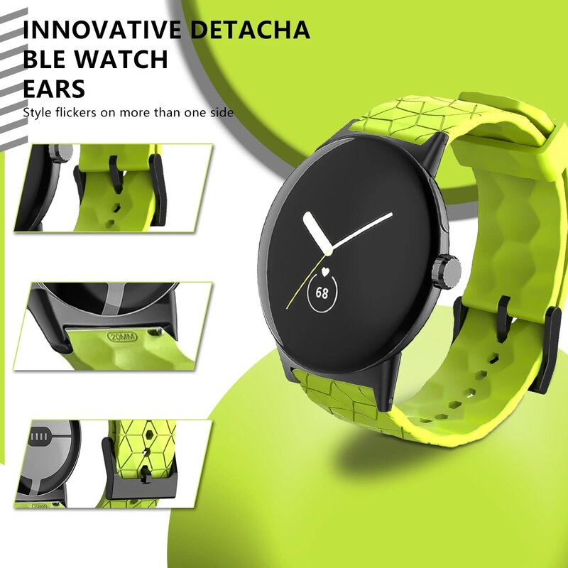 Tali silikon untuk Google Pixel Watch 2 gelang tali jam pengganti correa untuk Google Pixel Watch 1 41mm Sport Band