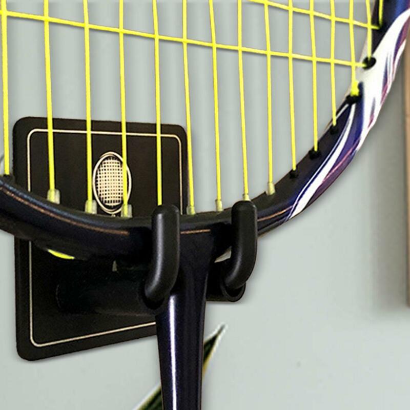 2x Wall Mounted Racket Rack Heavy Duty Metal Storage Organizer Rack Tennis Racket Holder for Bedroom Garage Gym Game Room