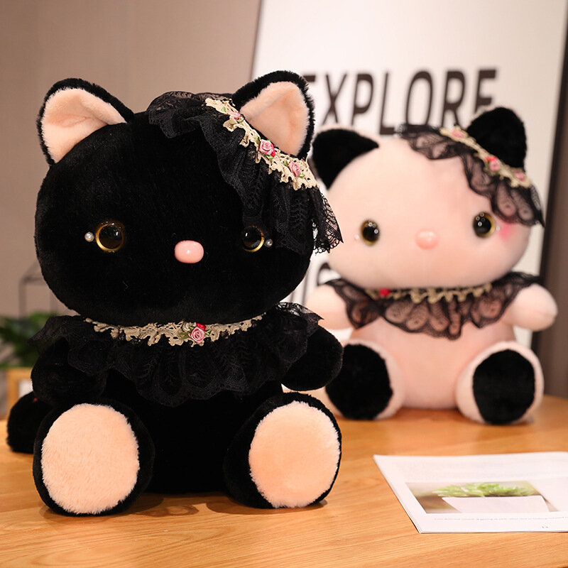 Lindo juguete de felpa de encaje para gato, almohada estilo Lolita, conejito, gatito, regalo de cumpleaños, diosa de San Valentín, regalo de Bestie