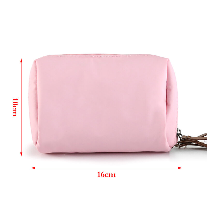 กระเป๋าซิปไนลอนแบบอเนกประสงค์แบบ tas kosmetik กันน้ำสีสันสดใสกระเป๋าเก็บของท่องเที่ยวใหม่ขนาดเล็กน่ารักกระเป๋าเข้าห้องน้ำ