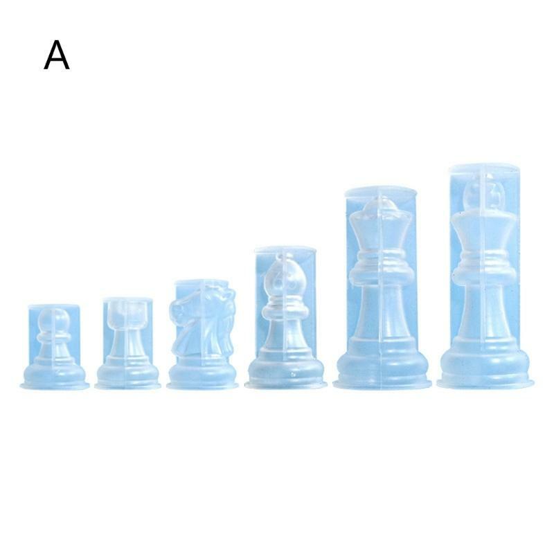 Zestaw szachów żywicy Zestaw form silikonowych szachowych Forma odlewnicza żywicy epoksydowej
