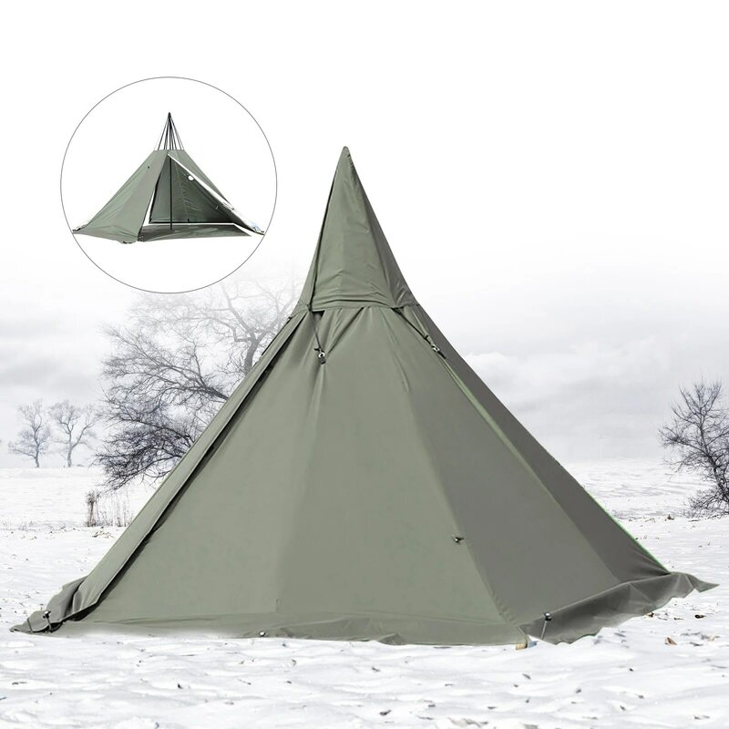 Tenda Teepee da campeggio leggera a 2 porte per 6 stagioni senza tenda interna