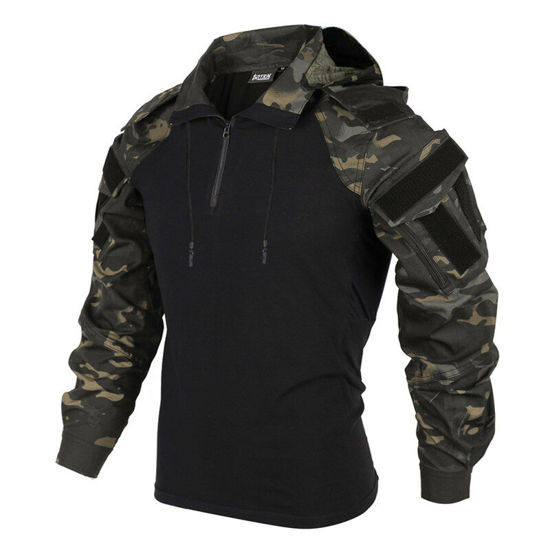 US Army CP Camuflagem T-shirt para Homens, Multicam Combate Militar T-shirt, Airsoft Paintball Camping Caça Vestuário