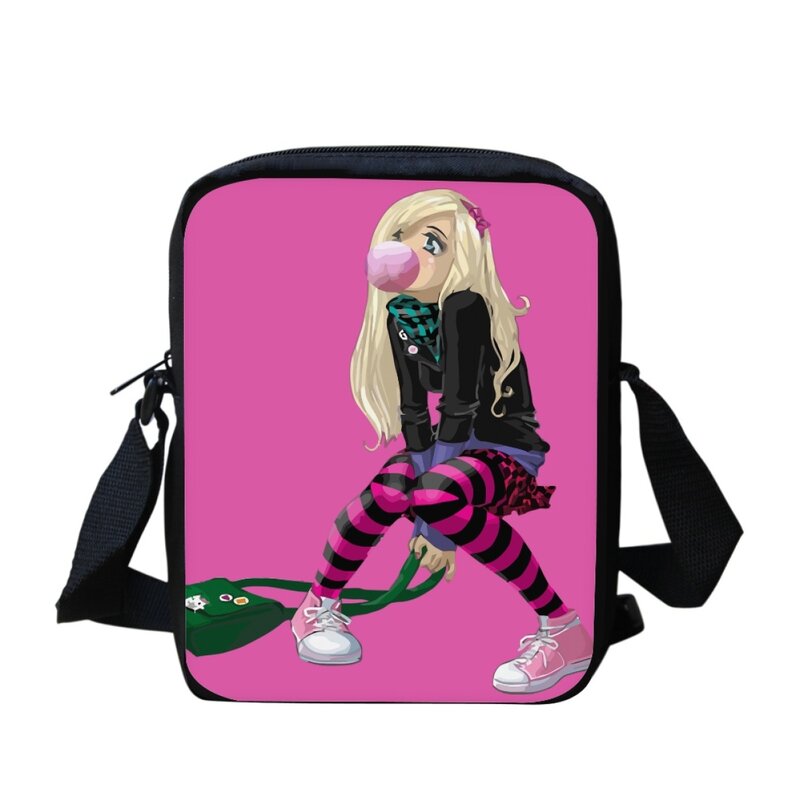 Cute Girls Cartoon Print Crossbody Bag Fashion Leisure adolescenti borse a tracolla per studenti per ragazze Messenger Bag per donna School