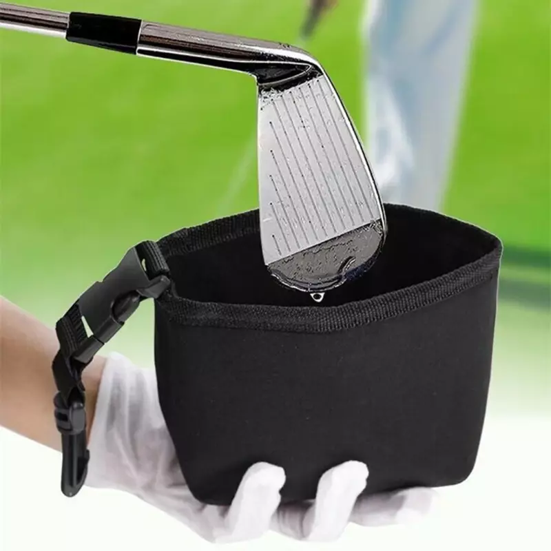 Bolsa limpiadora pelotas golf, impermeable, bolsillo para lavadora pelotas golf