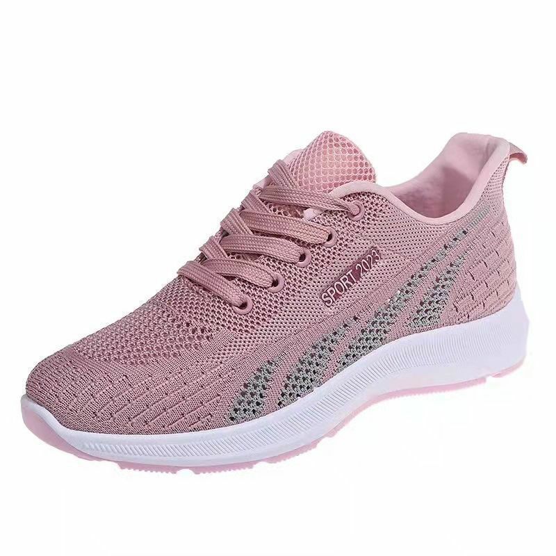 Running Shoes Ladies Breathable Sneakers Summer Light Mesh Air Cushion Women's Sports Shoes Outdoor Lace Up Training Shoes