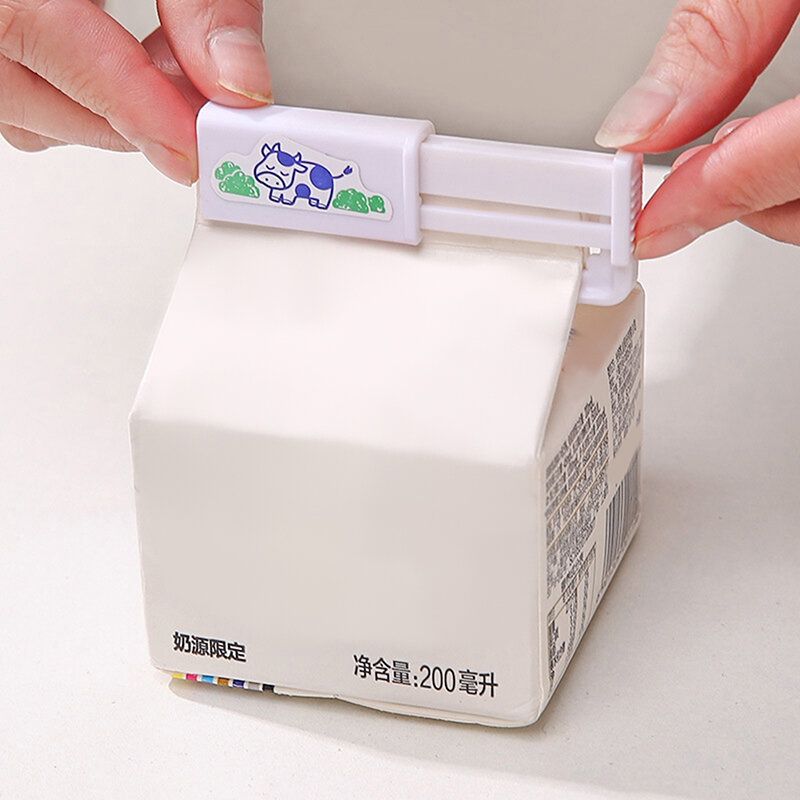 2pc Kunststoff Japan Stil Milch karton Versiegelung sclip Boxed Getränk versiegelte Klemme Snack beutel Versiegelung clips Haushalts nahrungsmittel Versiegelung sclip
